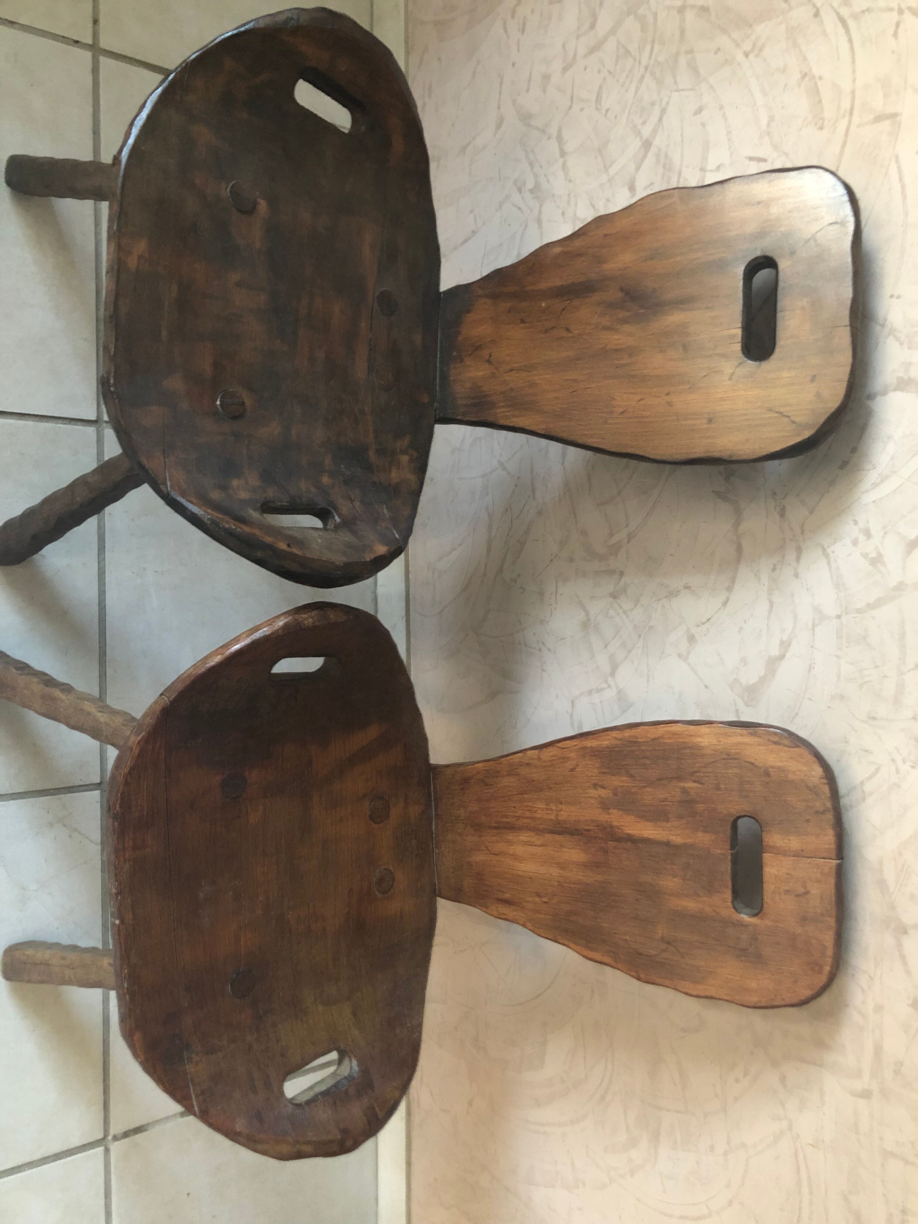 Pair of brutalist chairs