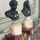 Two bronze busts in the style of the antique, 18th century.