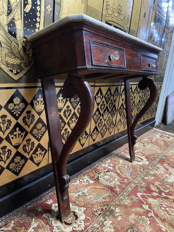 Napoleon III period mahogany console