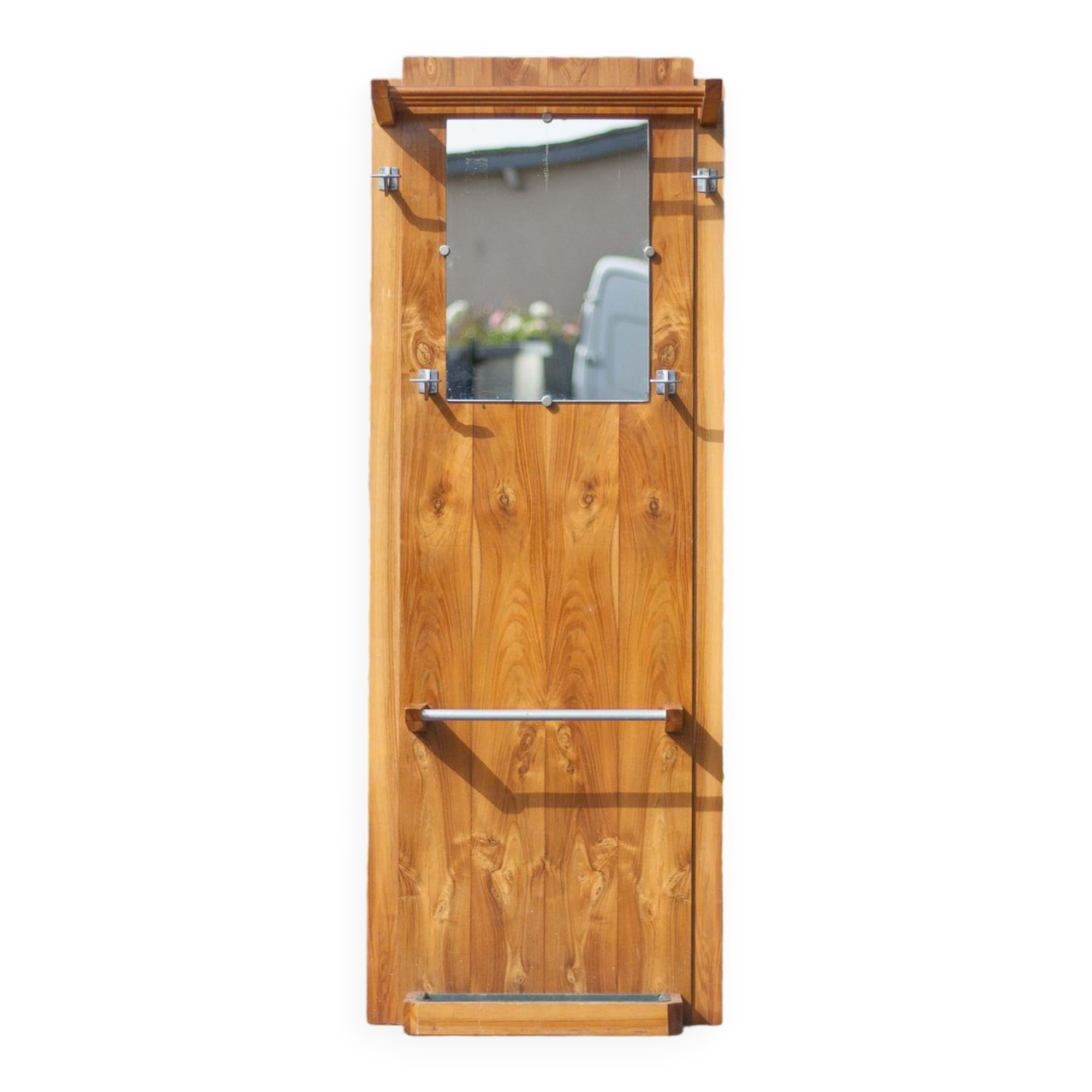 Porte-manteau art déco, porte-manteau bois, vestiaire, meuble hall d'entrée