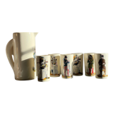 Orangeade service to vintage ceramic soldiers