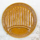 6 asparagus plates in slurry earthenware made in france 1970