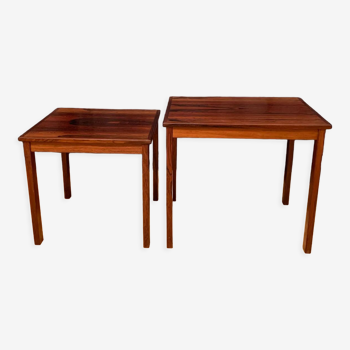 Une paire de tables d’appoint en palissandre Kvalitet Form Funktion Danemark années 1960