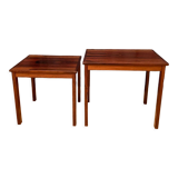 A pair of Kvalitet Form Funktion rosewood side tables Denmark 1960s