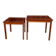 A pair of Kvalitet Form Funktion rosewood side tables Denmark 1960s