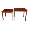 A pair of Kvalitet Form Funktion rosewood side tables Denmark 1960s