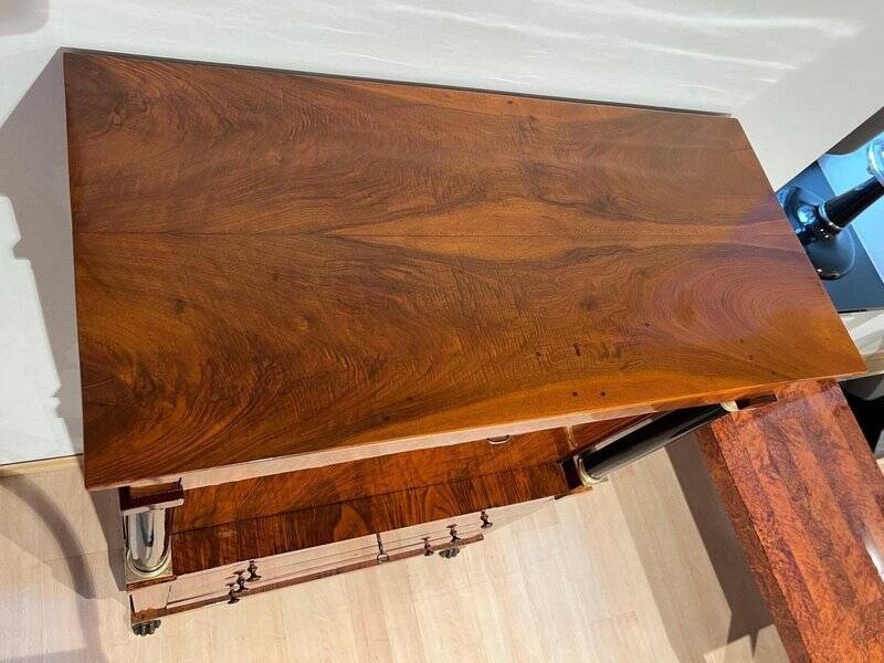 Biedermeier Secretary in Walnut and Maple, 1820