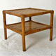 Table d'appoint en rotin vintage 1970