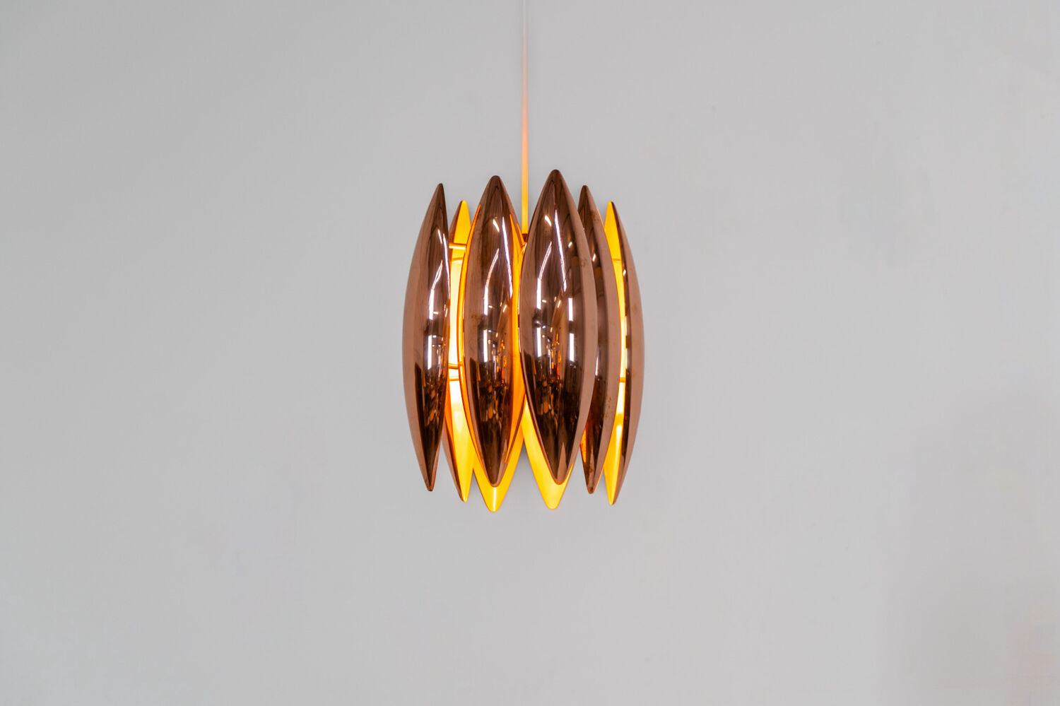 Rare copper “Kastor” pendel by Jo Hammerborg for Fog &