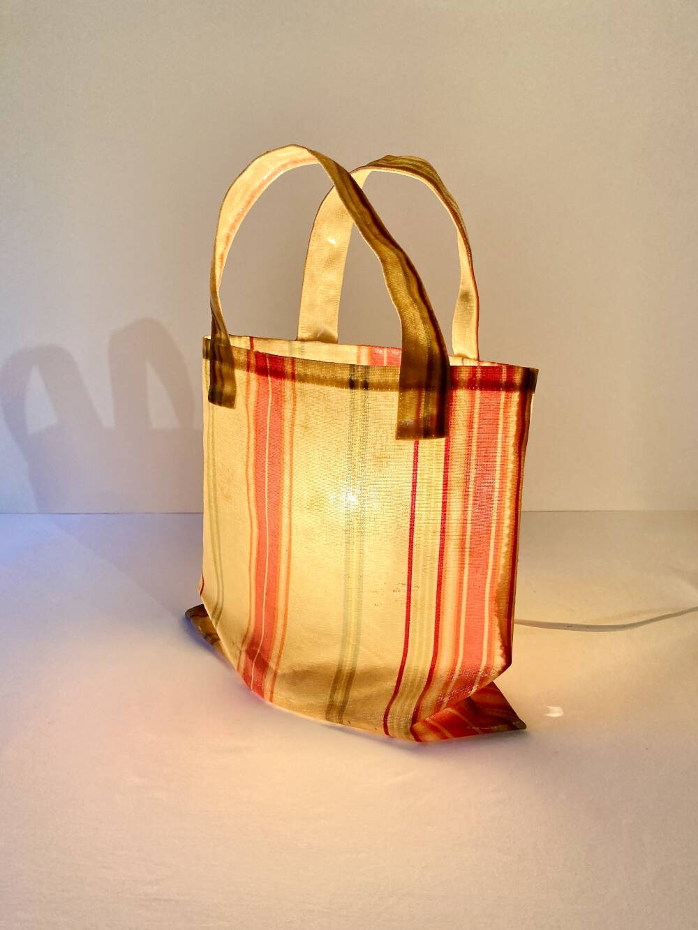 Vintage 1980s Atelias France bag lamp – Lionel Le Scornec style