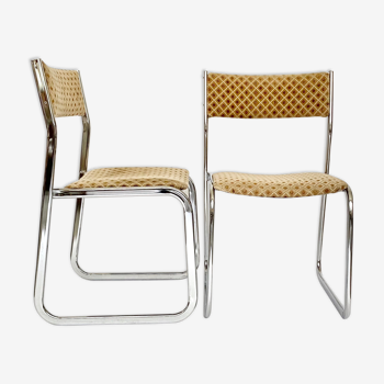 2 chaises métal vintage 70