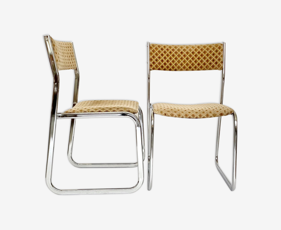 2 chaises métal vintage 70