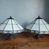 Set of two vintage tiffany style ceiling lights