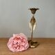 Vintage brass cobra candle holder