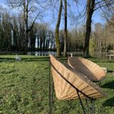 Pair of wicker basket armchairs