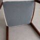 Set of 4 Scandinavian chairs in teak and fabric.