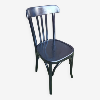 Old Baumann style bistro chair vintage black wood #a655