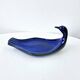 Vintage Plate Duck Foie Gras Blue Stoneware from Berry, France 25.5x15cm