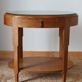 Art Deco walnut pedestal table 1930