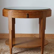 Walnut Art Deco side table 1930