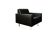 Black faux leather armchair, 1960