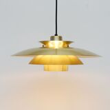 Danish pendant lamp in golden brass 60's