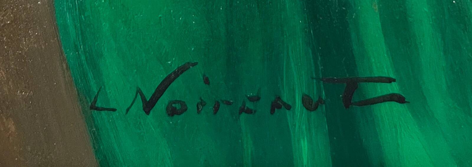 Table HSP L. NOIREAUT (1890-1960) "Laughing man drinking"