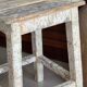 Old wooden stool with square seat