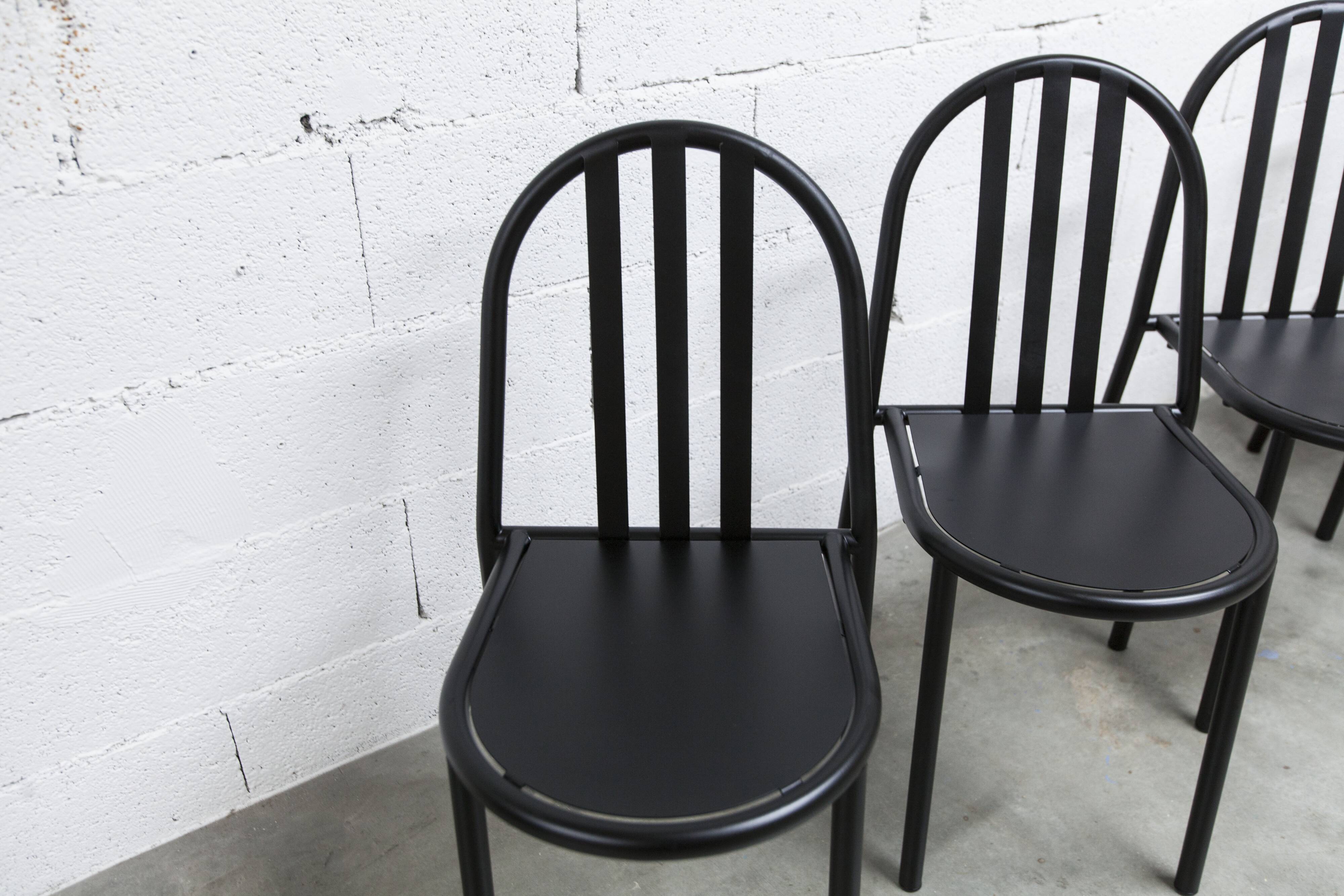 Set of 6 "202" model chairs by Robert Mallet Stevens 1980