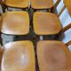 Lot de 6 chaises en bois Monobloc vintage