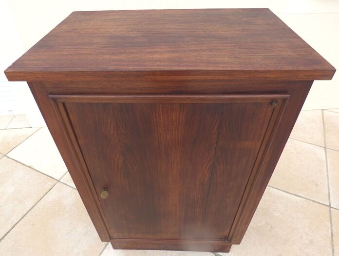 Bar furniture year 1940 inside veneered in light wood with linen canvas