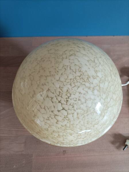 Lampe de bureau chevet globe verre clichy art déco