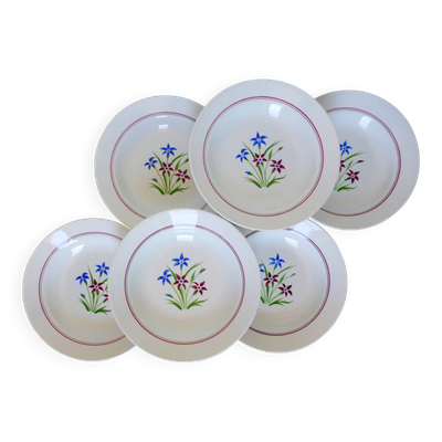 6 assiettes creuses des Salins modèle Lily