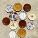 Set of 12 mismatched antique plates