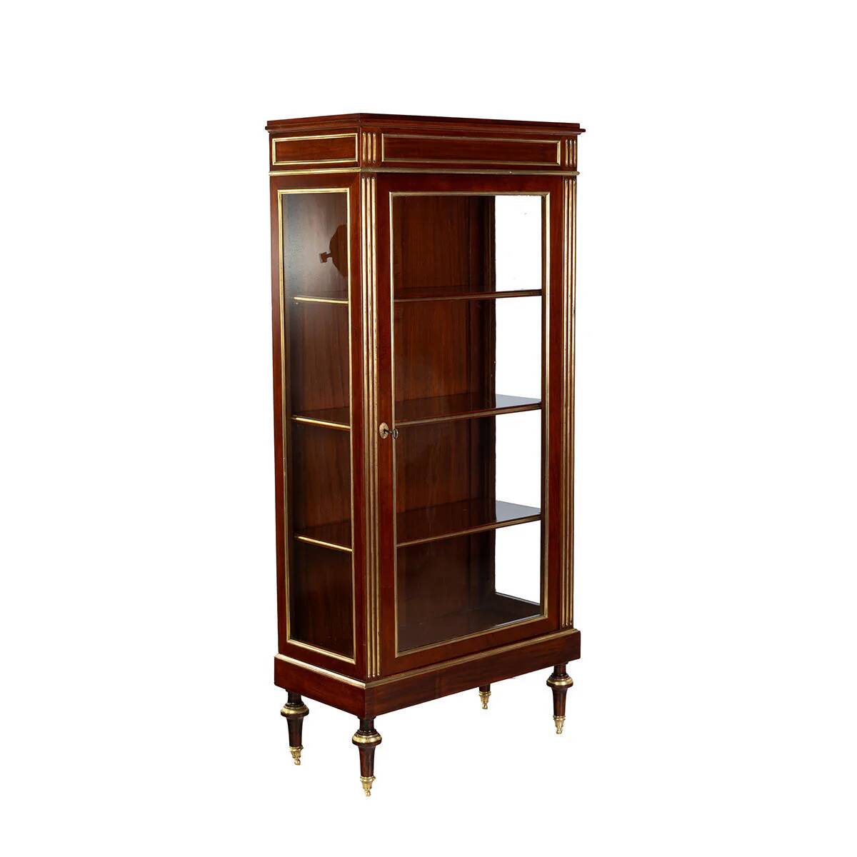 1800s Classicism Narrow Display Cabinet