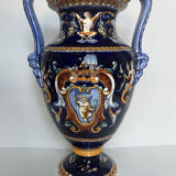 Gien earthenware vase, renaissance model