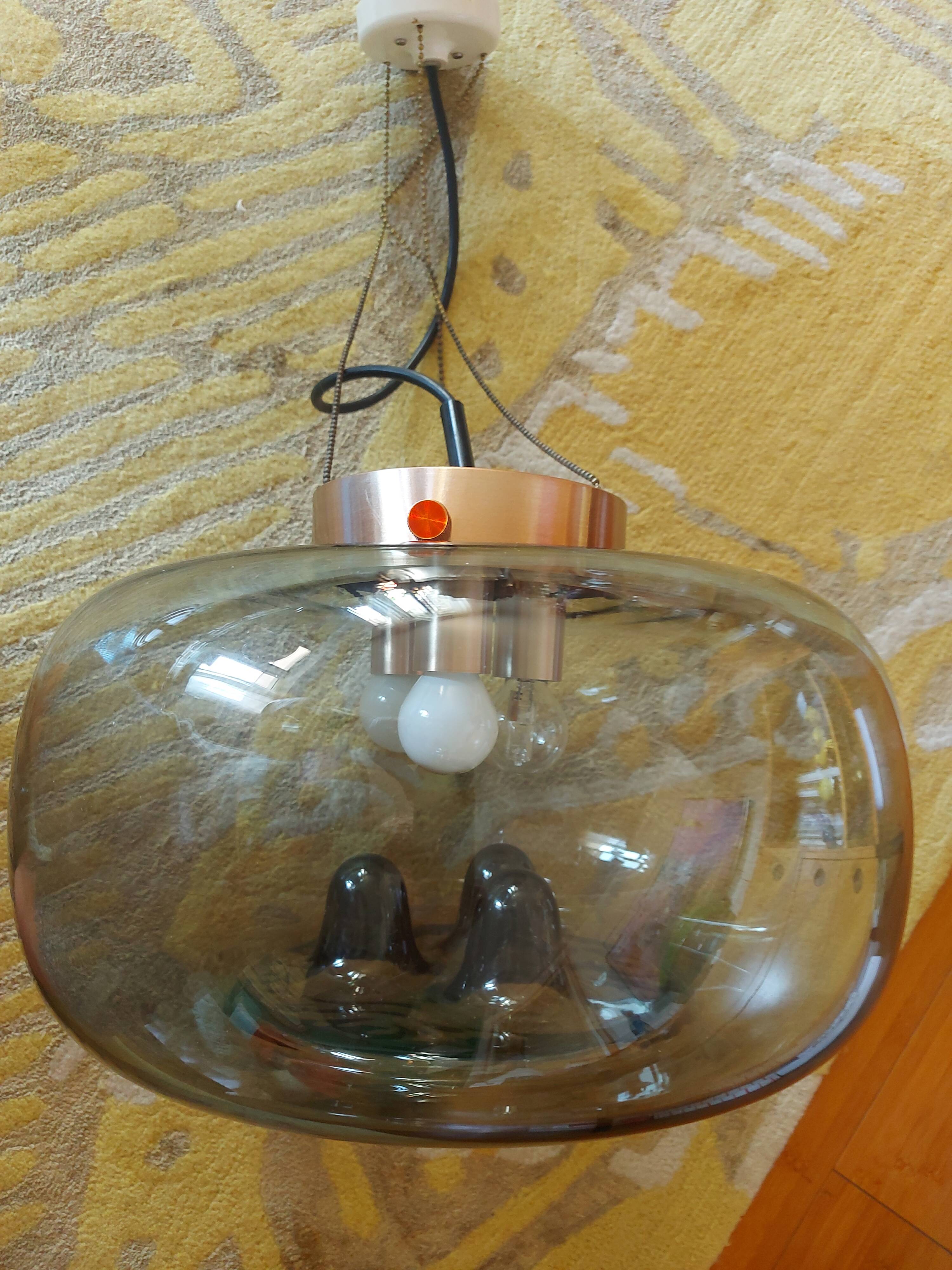 1970s trianon raak glass pendant pendant