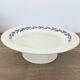 Compotier piédouche fleurs bleues Longwy