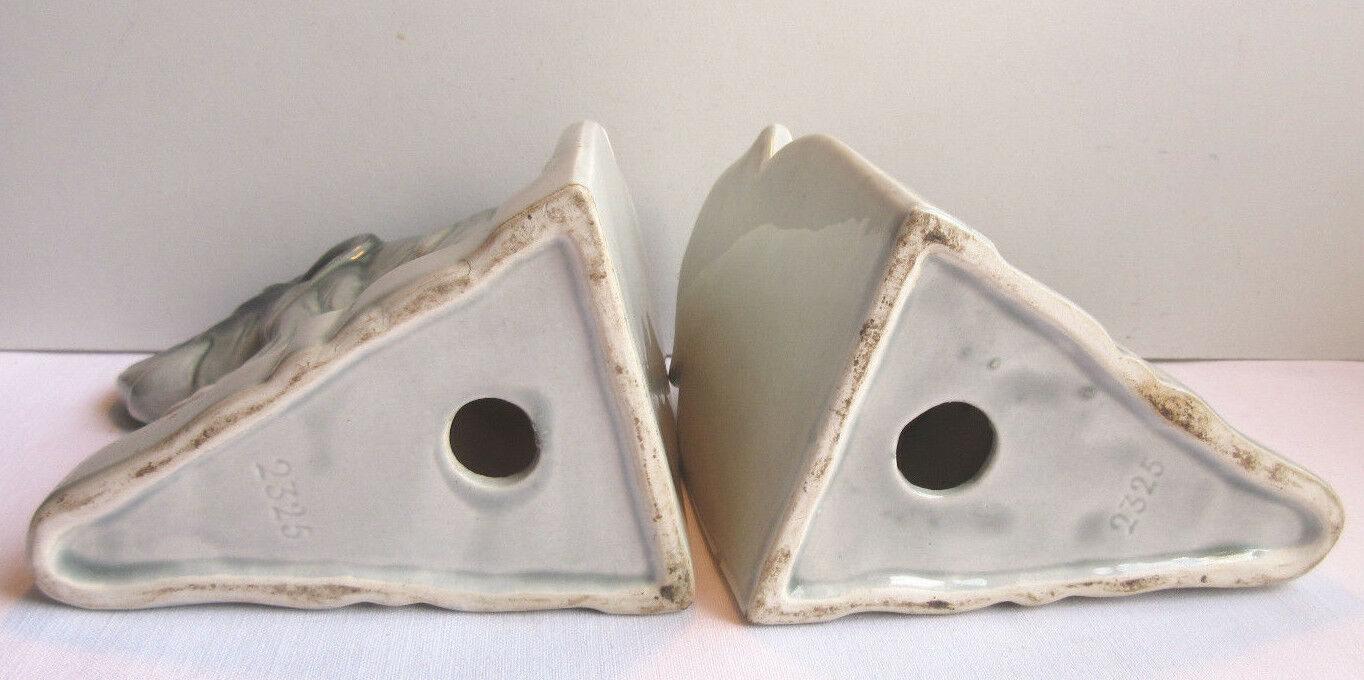 Ancient ceramic art deco bookends, elephant on terrace, no. 2325