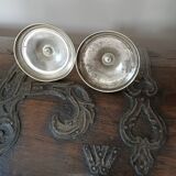 Pair of large silver bronze candle holders from the Directoire period