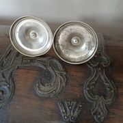 Pair of large silver bronze candle holders from the Directoire period
