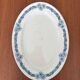 Set of 2 oval dishes, Longchamp ironstone, Denise model, blue flower.