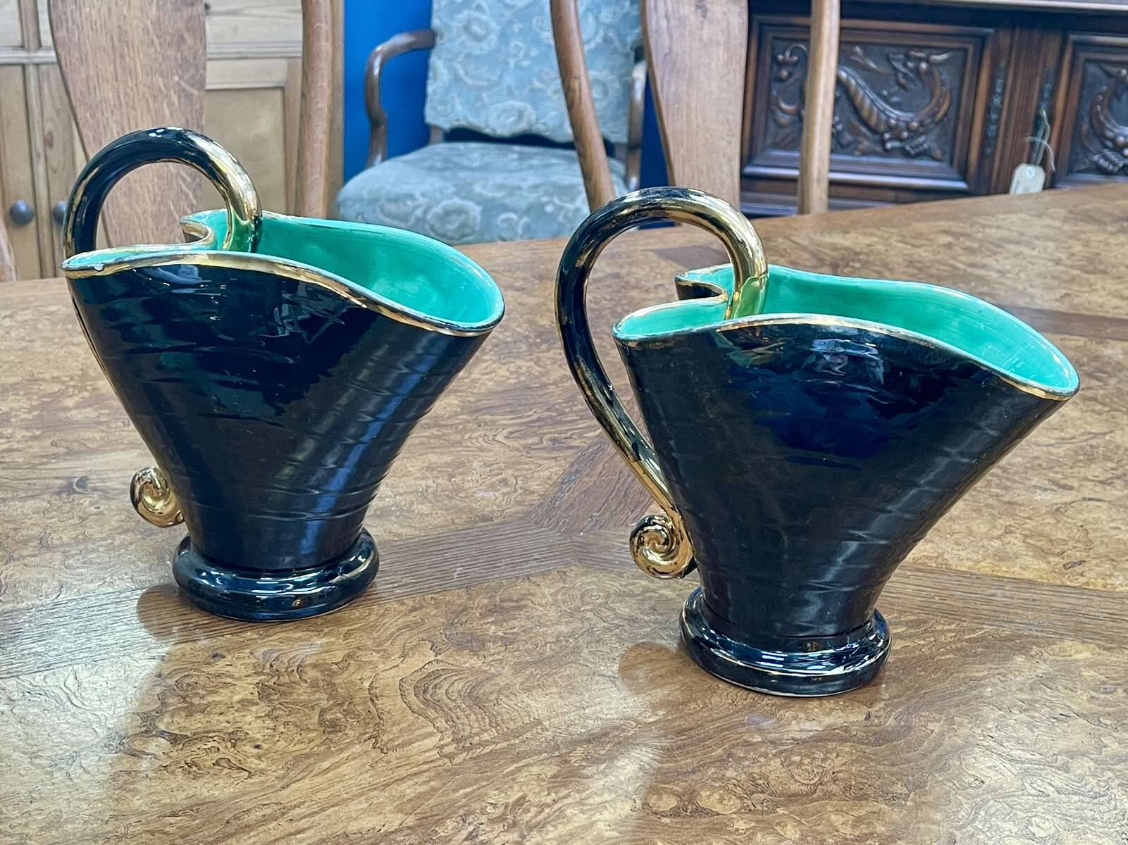 Pair of ceramic vases from Vallauris - 1970s