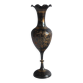 Vintage Metal, Brass Vase, India, handmade, 1960's.