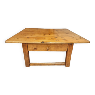 Table basse ancienne 19ème siècle 117 x 124 cm