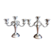 Pair of Victorian chandeliers in Silver Metal English