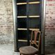 Bookcase/storage unit in patinated and black steel 1980
