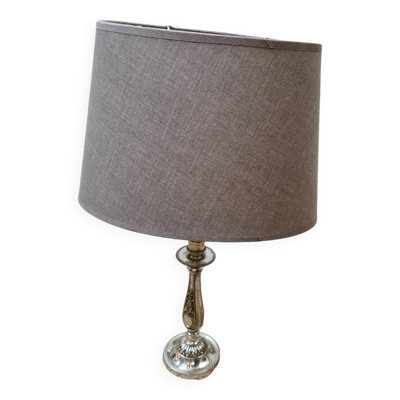 Lampe métal argenté 1930