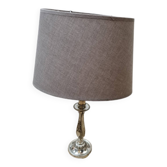 Lampe métal argenté 1930