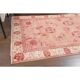 Vintage Turkish Oushak Handmade Wool Cotton Pink Area Rug 115x211